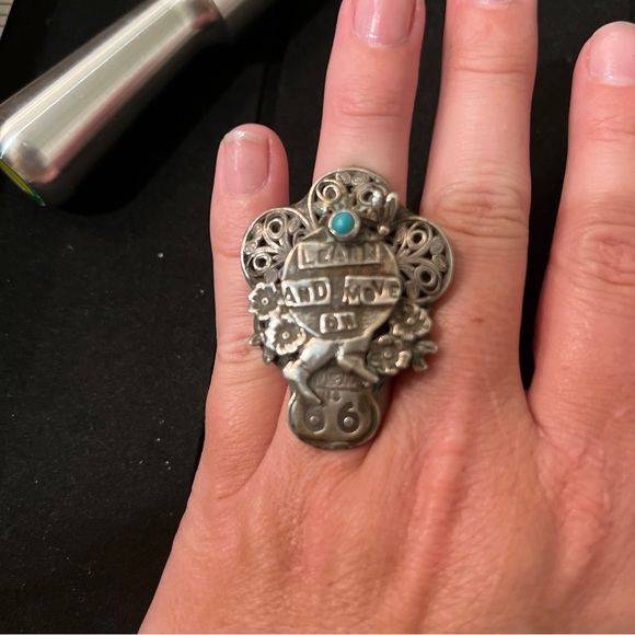 Sweetbird Studio Sterling Silver Learn And Move On Ring 6.75 - Picture 2 of 8